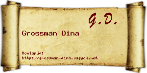 Grossman Dina névjegykártya